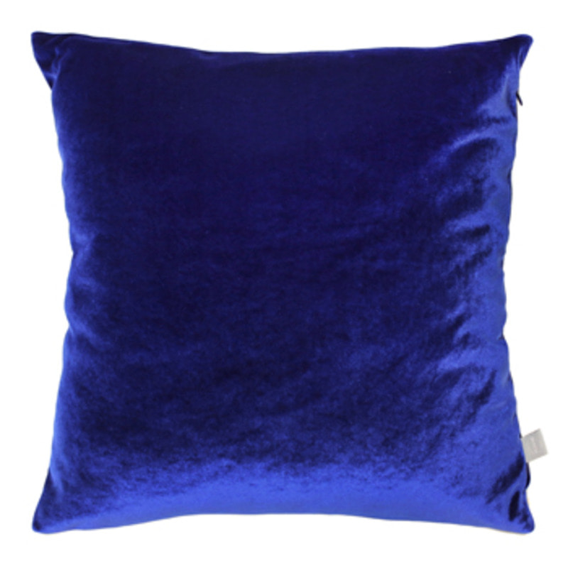 velvet-cobalt blue cushion