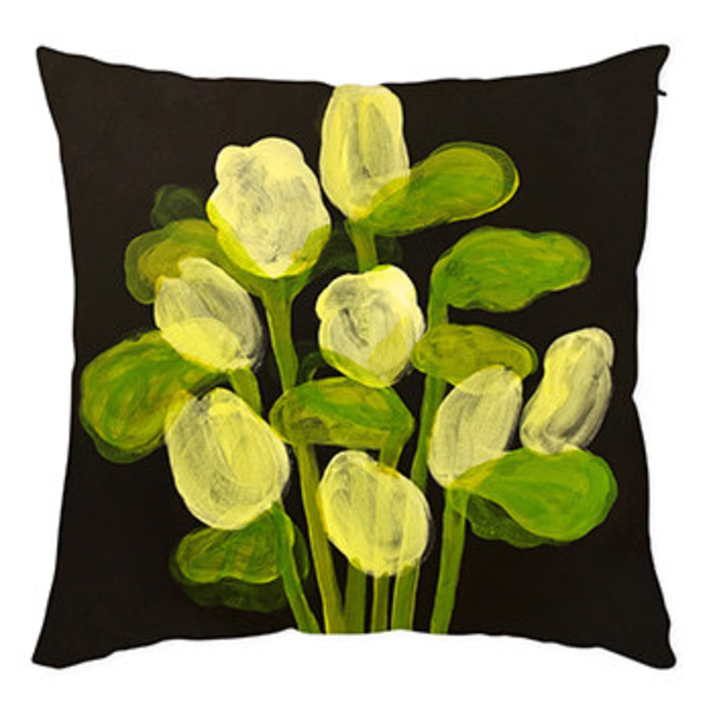 yellow tulip cushion